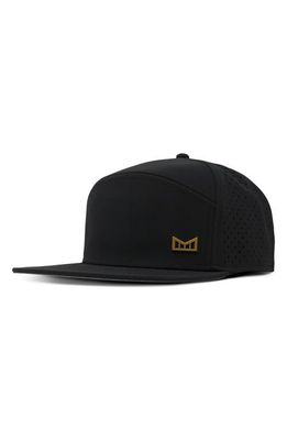 Melin Trenches Icon Hydro Performance Snapback Hat in Black/Gum
