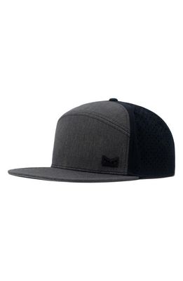 Melin Trenches Icon Hydro Performance Snapback Hat in Heather Charcoal/Black