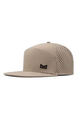 Melin Trenches Icon Hydro Performance Snapback Hat in Khaki