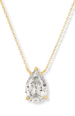 Melinda Maria Are You Jealous Pendant Necklace in Gold/White Diamonette