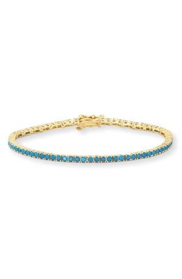 Melinda Maria Baby Heiress Cubic Zirconia Bracelet in Turquoise/Gold