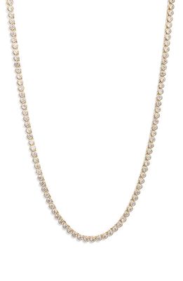 Melinda Maria Baroness Tennis Necklace in Gold/white Diamondettes