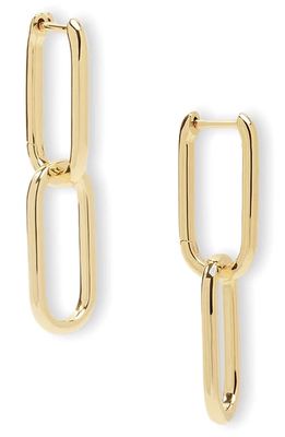 Melinda Maria Carrie Chain Convertible Drop Hoop Earrings in Gold