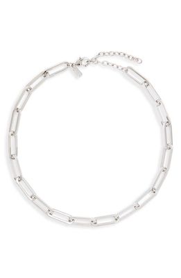Melinda Maria Carrie Chain Link Necklace in Silver
