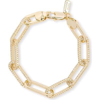 Melinda Maria Carrie Pavé Chain Link Bracelet in Gold 