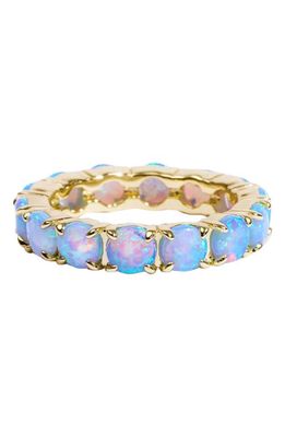 Melinda Maria Grand Heiress Statement Ring in Blue Opal/Gold