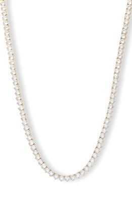 Melinda Maria Not Your Basic Tennis Necklace in White Cubic Zirconia/Gold 