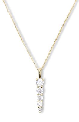 Melinda Maria Oh She Fancy 5-Drop Pendant Necklace in White Cubic Zirconia/Gold