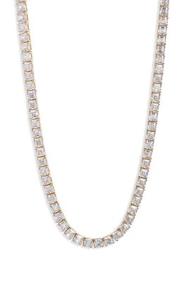 Melinda Maria The Queen's Tennis Necklace in Gold White Diamondettes