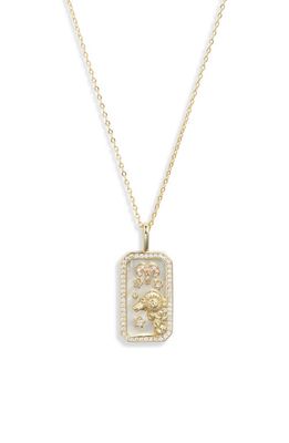 Melinda Maria Zodiac Pendant Necklace in Gold-Aries