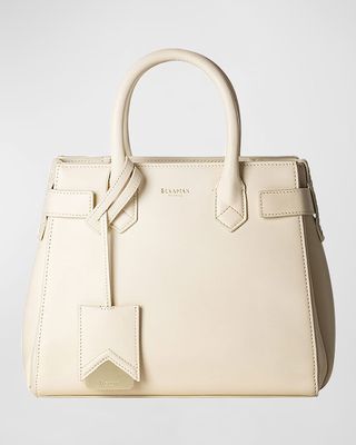 Meline Leather Top-Handle Bag