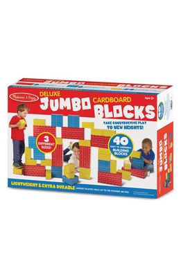Melissa & Doug 40-Piece Deluxe Jumbo Cardboard Blocks in Multi