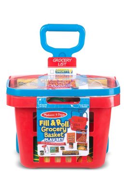 Melissa & Doug Fill & Roll Grocery Basket Playset in Multicolored