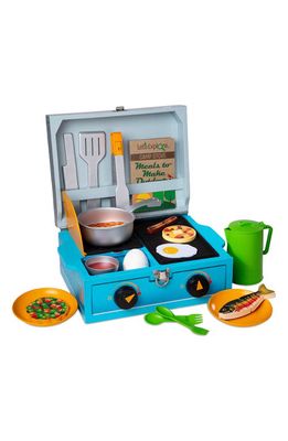 Melissa & Doug Let's Explore Wooden Camp Stove Playset in Multi