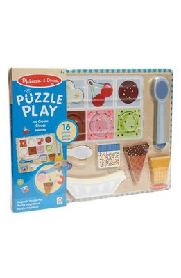Melissa & Doug Wooden Magnetic Ice Cream 16-Piece Puzzle & Play Set