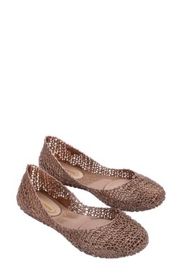 Melissa Campana Papel Flat in Metallic Rose 