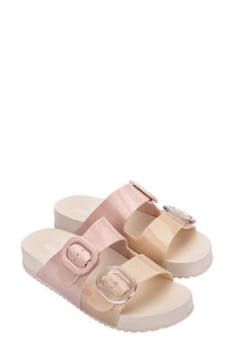Melissa Cozy Buckle Slide Sandal in Beige/Pink