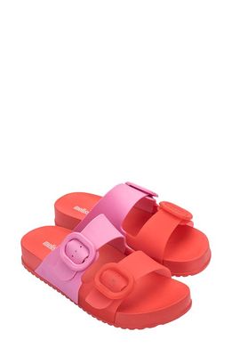 Melissa Cozy Buckle Slide Sandal in Red/Pink