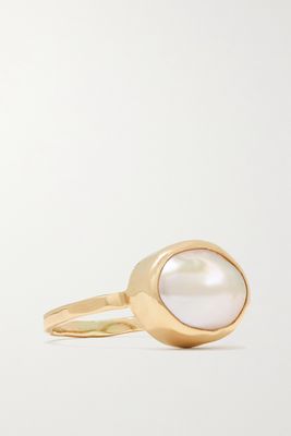 Melissa Joy Manning - Recycled 14-karat Gold Pearl Ring - 6
