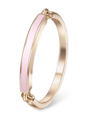 Melissa Kaye 18kt rose gold Lenox enamel ring - Pink