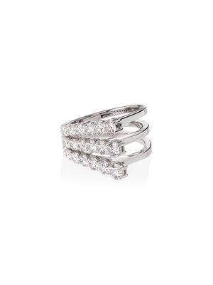 Melissa Kaye 18kt white gold Aria fan diamond ring