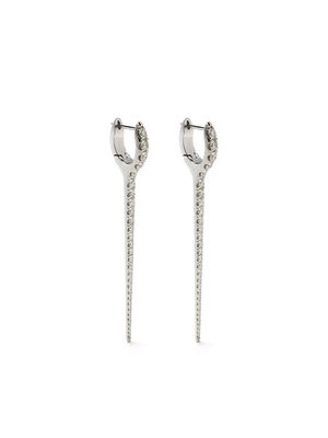 Melissa Kaye 18kt white gold large Lola Needle diamond earrings - Silver