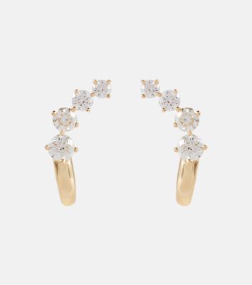Melissa Kaye Aria Dagger 18kt gold earrings with diamonds