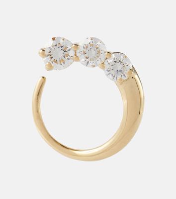 Melissa Kaye Aria Earwrap 18kt yellow gold single earring with diamonds