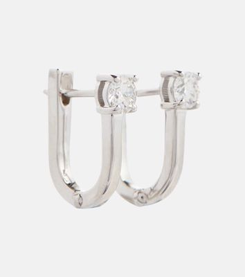 Melissa Kaye Aria U 18kt white gold earrings with diamonds