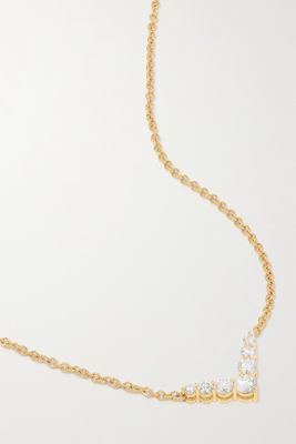 Melissa Kaye - Aria V Mini 18-karat Gold Diamond Necklace - one size