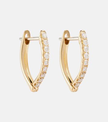 Melissa Kaye Cristina Small 18kt gold earrings with diamonds