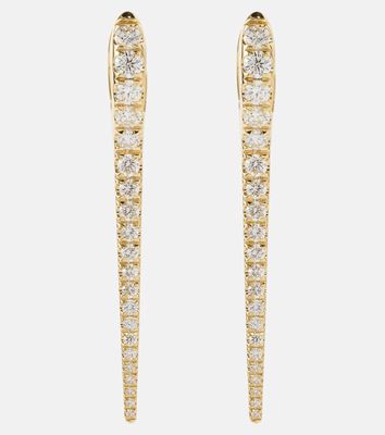 Melissa Kaye Lola Needle Medium 18kt gold earrings with diamonds