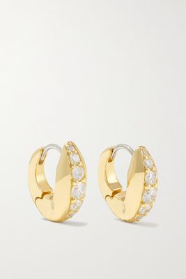 Melissa Kaye - Remi 18-karat Gold Diamond Hoop Earrings - one size