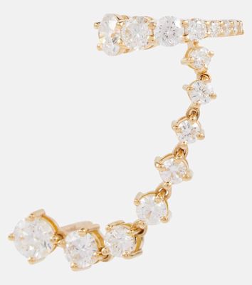 Melissa Kaye Sadie 18kt yellow gold single earring with diamonds