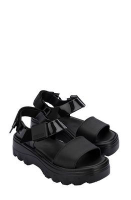 Melissa Kick Off Platform Sandal in Black/Black