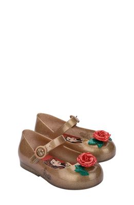 Melissa Mini Sweet Love Disney Princess Mary Jane Flat in Gold/Red