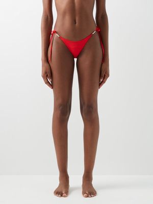 Melissa Odabash - Cabo Embellished Triangle Bikini Top - Womens - Bright Red