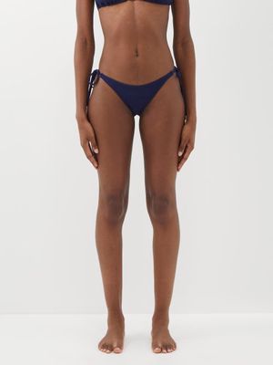 Melissa Odabash - Gorda Tie-side Zigzag-jacquard Bikini Briefs - Womens - Mid Navy