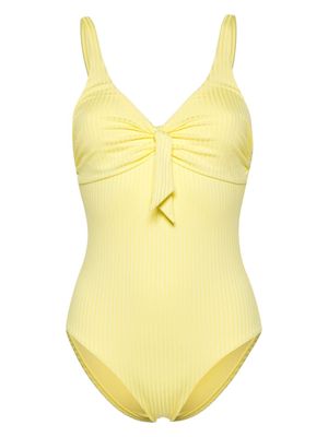 Melissa Odabash Lisbon ribbed swimsuit - Yellow