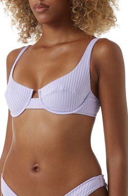 Melissa Odabash Montreal Underwire Bikini Top in Lavender Ribbed
