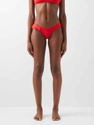 Melissa Odabash - Morocco Ruffled Bikini Briefs - Womens - Bright Red