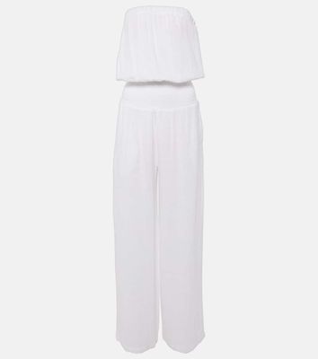 Melissa Odabash Naomi strapless cotton jumpsuit