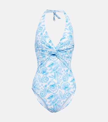 Melissa Odabash Printed halterneck swimsuit