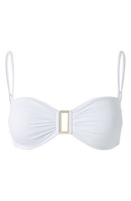 Melissa Odabash Spain Gathered Bikini Top in White