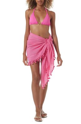 Melissa Odabash Tassel Cover-Up Pareo in Hot Pink