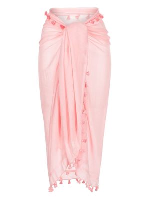 Melissa Odabash tassel-trim sarong - Pink