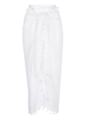 Melissa Odabash tassel-trim sarong - White