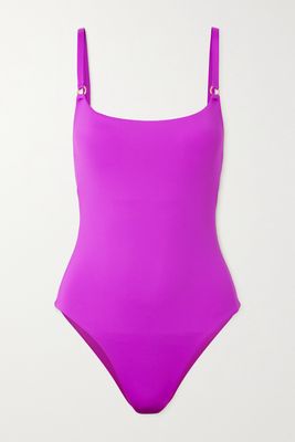 Melissa Odabash - Tosca Embellished Swimsuit - Purple