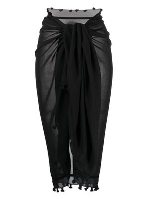 Melissa Odabash wraparound sarong skirt - Black
