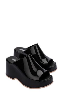 Melissa Patty Platform Slide Sandal in Beige/Black